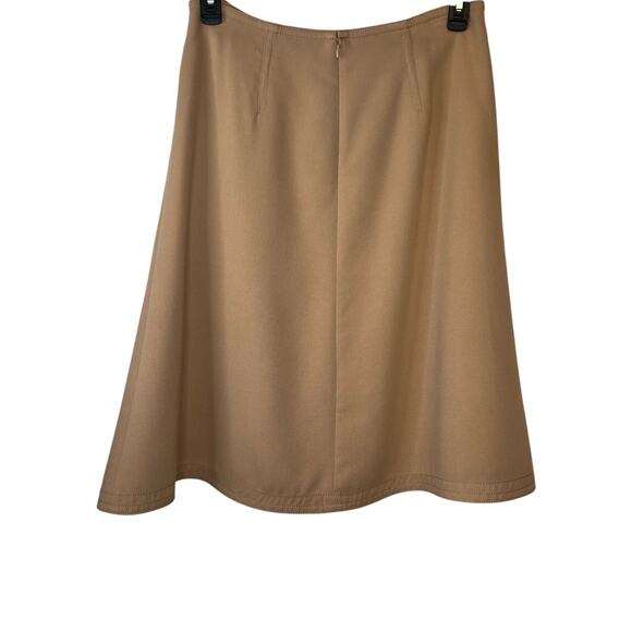 ANN TAYLOR Belted Wrap Midi Skirt in Tan Women's Size 10 - Picture 5 of 10